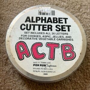 Fox Run Craftsman Alphabet Cookie Cutter Set Of 26 Letters